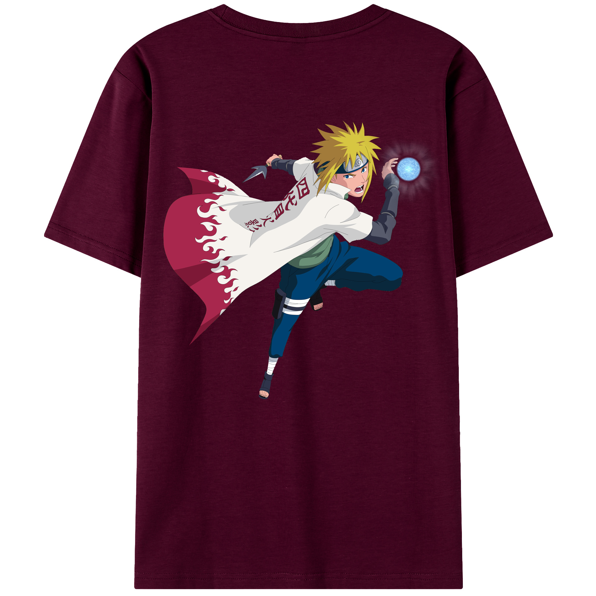 （画像用） NARUTO -ナルト- 波風 ミナト Namikaze Minato レディース半袖Tシャツ(バックプリント)